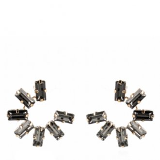 Lott. Gioielli Ariël Swarovski Creole Small Black Diamond