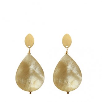 Lott. Gioielli Abby Quartz Drop L Shellstone Dark Gold