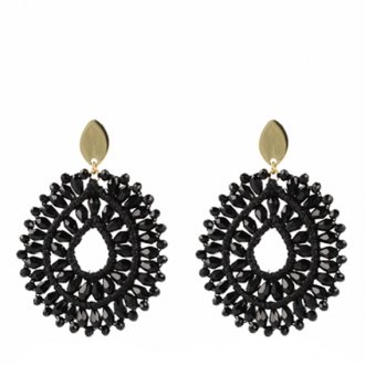 Lott. Gioielli Alice Silk Crystal Drop Double Black