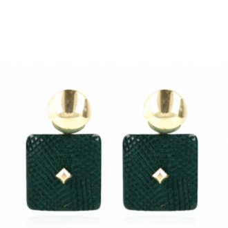 Lott. Gioielli Ava Resin Rectangle Snake Green