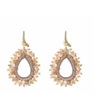 Lott. Gioielli Champagne Silk Urchin Druppel M Oorbellen