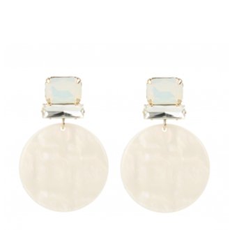 Lott. Gioielli Rose Resin Closed Circle L Spaekling White