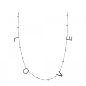 Lott.gioielli Zilveren Rosary Love Ketting