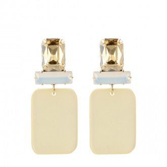 Lott. Gioielli Beige Oorbellen Abigail Resin Rectangle Opal