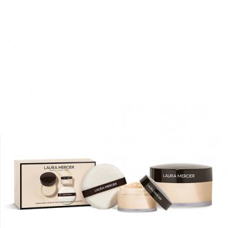 Laura Mercier Translucent Loose Setting Powder Setting Powder Duo and Velour Puff