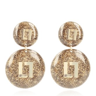 Lott.gioielli Gouden Glitter Oorbellen Larissa Logo