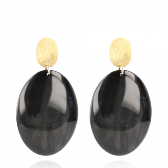 Lott. Gioielli Closed Bugle Oval S Deep Black