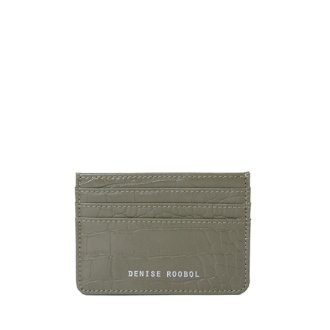 Denise Roobol Dr Cardholder - Green Mud Croco
