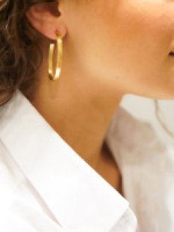 Lott.gioielli Classic Oorbellen Creool Ovaal S Brushed