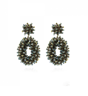 Lott.gioielli Army Green Earrings Dolly Hoop
