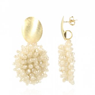 Lott.Gioielli Beige Oorbellen Jazz Ovaal S