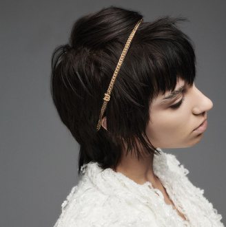 Balmain 18k Gold Plated Chain Headband