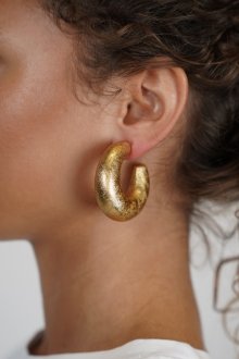Lott Gioielli Earring Wood Creole Deluxe M G