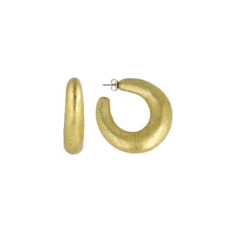 Lott Gioielli Earring Wood Creole Deluxe M G