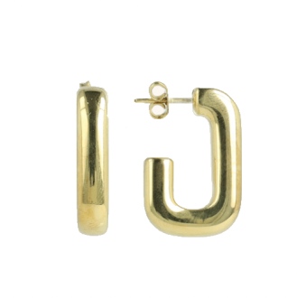 Lott Gioielli Earring Rectangle Creole S G