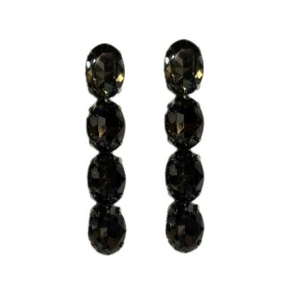 Lott Gioielli Oval Waterfall Four Stones M Black Diamond S