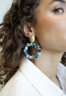 Lott Gioielli Element Hoop M Multi Turchese