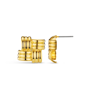 Orelia Statement Woven Square Stud Earring