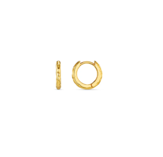 Orelia Polished Molten Micro Hoop Earring
