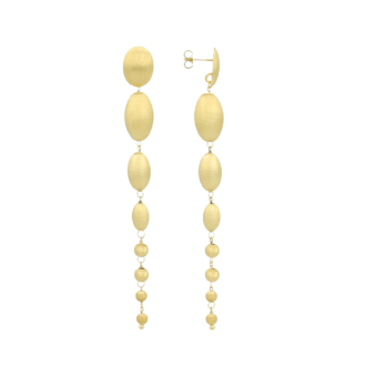 Lott Gioielli Earring Waterfall Of Stones - Gold