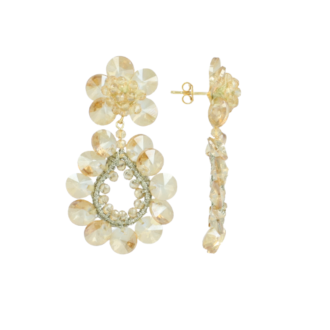 Lott Gioielli Flower Doule Drop S/m - Nude