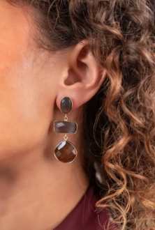 Lott Gioielli Triple Shapes Metallic Brown / Copper